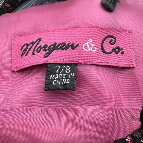 Vintage Y2K Morgan & Co Babydoll Dress Size 7/8 All Over Rhinestone Whimsical - Picture 2 of 13